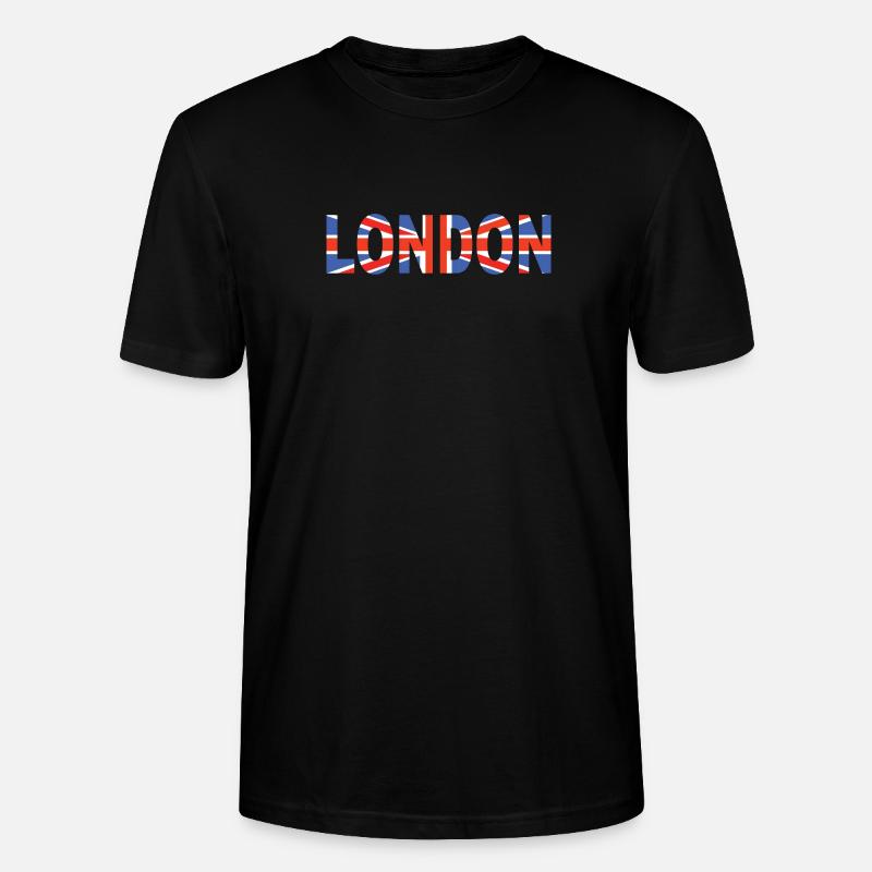 Londres couché avec drapeau - T-shirt bio CRAFTER Stanley Stella Unisexe - noir