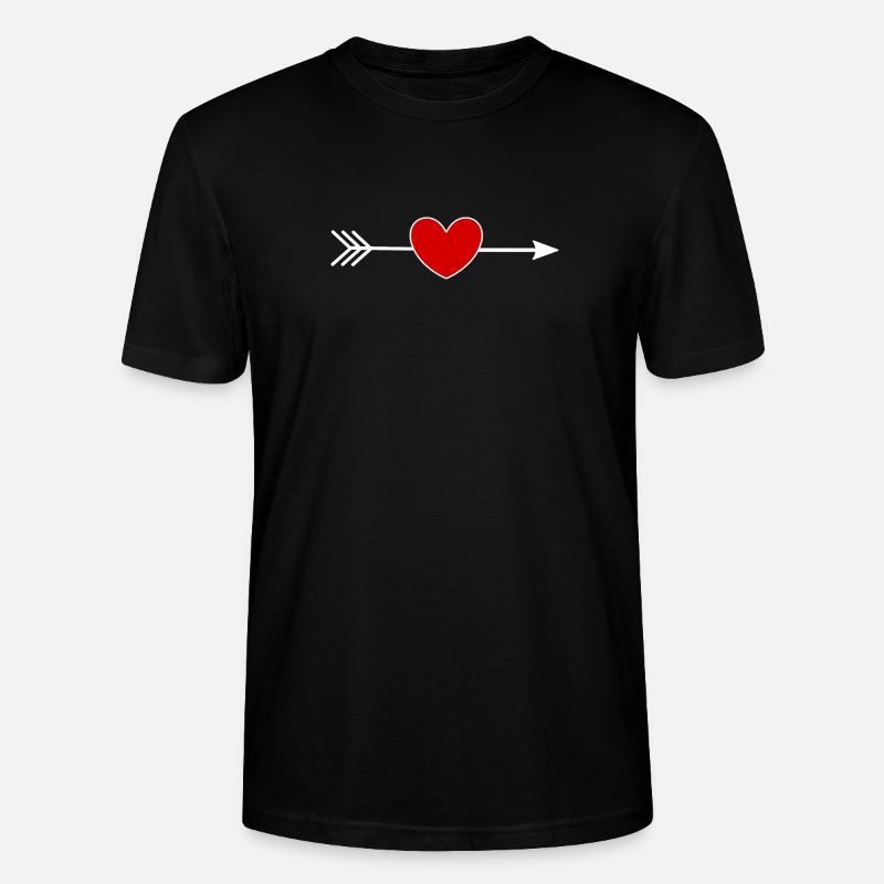 Saint-Valentin cœur rouge, st.valentin - T-shirt bio CRAFTER Stanley Stella Unisexe - noir
