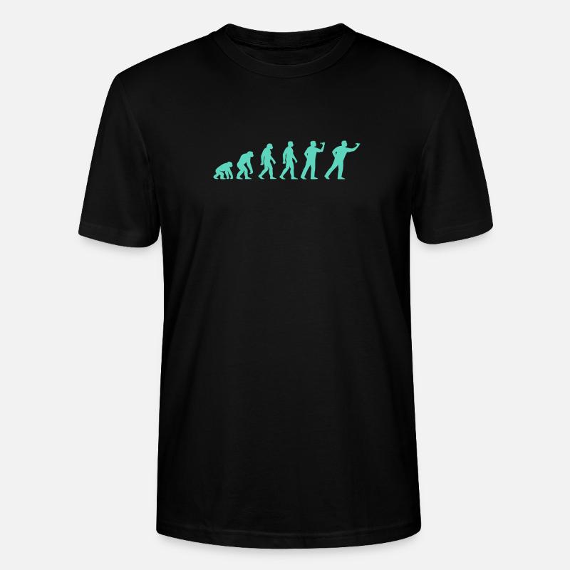 Fortschrittliche Evolutionssilhouette - Stanley/Stella Unisex Bio-T-Shirt CRAFTER - Schwarz