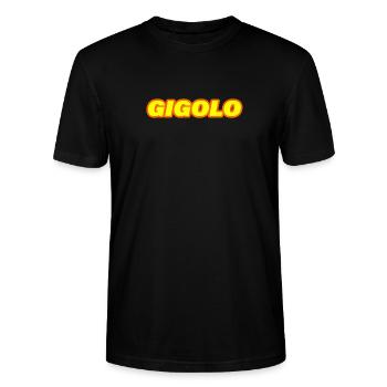 GIGOLO - Stanley/Stella CRAFTER Unisex Organic T-Shirt - black - Front - Alina (178cm) & Michal (187cm)