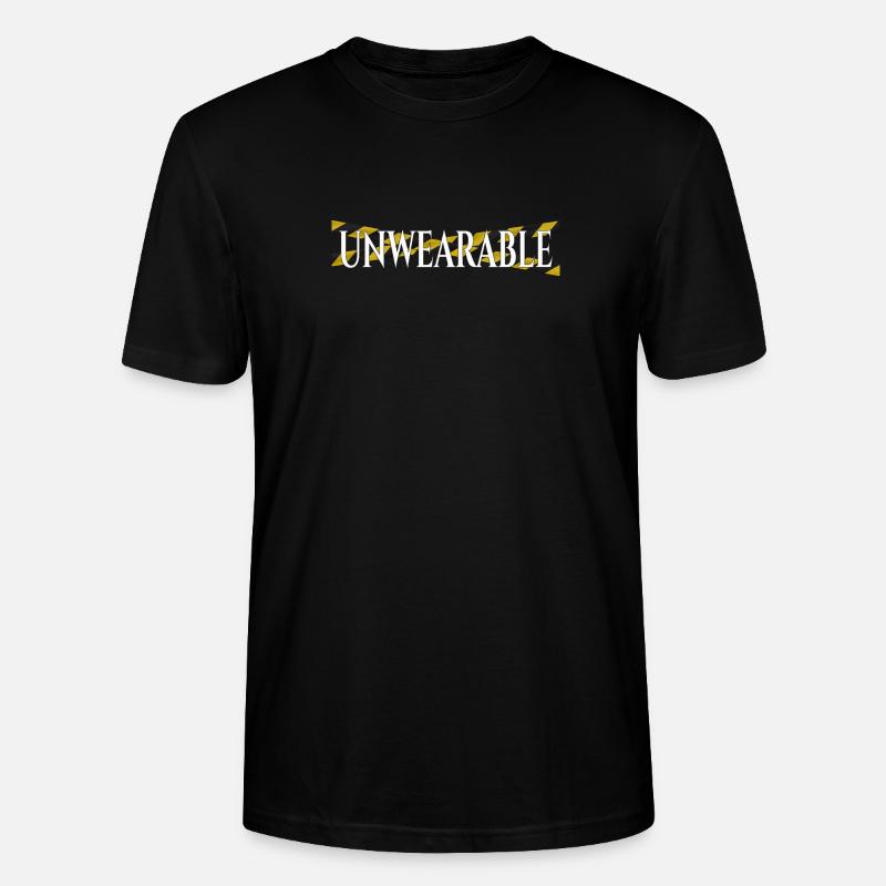 Untragbar – Statement-Design mit Warnband - Stanley/Stella Unisex Bio-T-Shirt CRAFTER - Schwarz