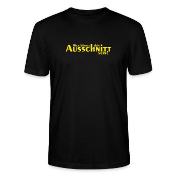 Hier könnte dein Ausschnitt sein - Stanley/Stella Unisex Bio-T-Shirt CRAFTER - Schwarz - Vorne - Alina (178cm) & Michal (187cm)