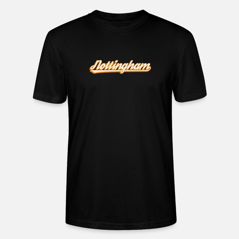 Nottingham Orange Script - Stanley/Stella Unisex Bio-T-Shirt CRAFTER - Schwarz
