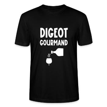 digeot gourmand - T-shirt bio CRAFTER Stanley Stella Unisexe - noir - Devant - Alina (178cm) & Michal (187cm)