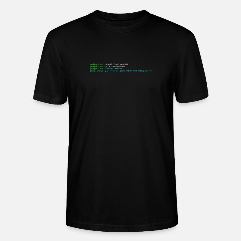terminal linux - T-shirt bio CRAFTER Stanley Stella Unisexe - noir