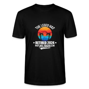 La légende a pris sa retraite 2024 n’est pas mon problème - T-shirt bio CRAFTER Stanley Stella Unisexe - noir - Devant - Alina (178cm) & Michal (187cm)