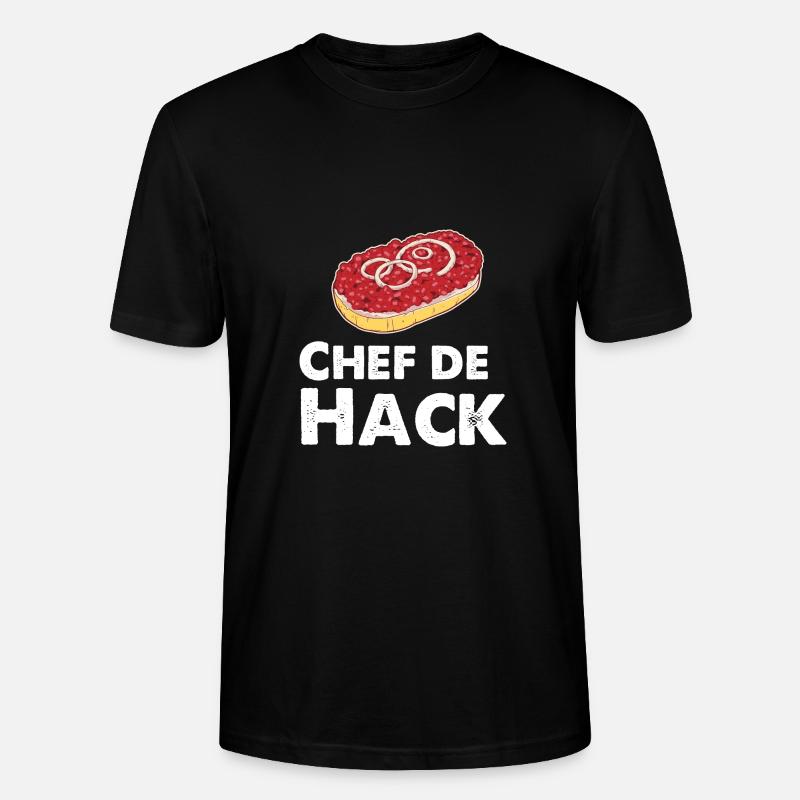 Chef de Hack Mett Mettbrötchen - T-shirt bio CRAFTER Stanley Stella Unisexe - noir