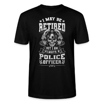 Police Uniform Hunting - Stanley/Stella CRAFTER Unisex Organic T-Shirt - black - Front - Alina (178cm) & Michal (187cm)