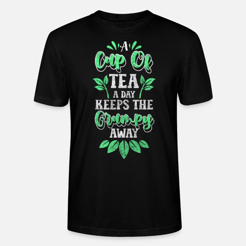 Tea Drinker Recreation Drink - Stanley/Stella CRAFTER Unisex Organic T-Shirt - black