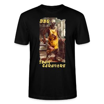 BBQ Zombie Grill Grilling Team Carnivore Meilleure vente - T-shirt bio CRAFTER Stanley Stella Unisexe - noir - Devant - Alina (178cm) & Michal (187cm)
