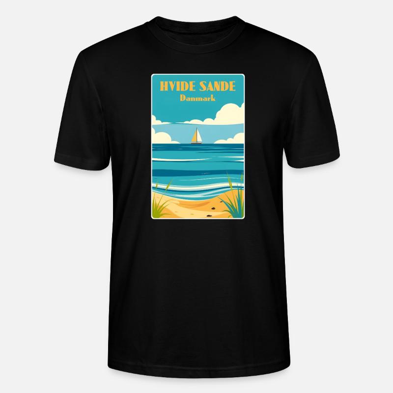 Hvide Sande, Danemark - T-shirt bio CRAFTER Stanley Stella Unisexe - noir
