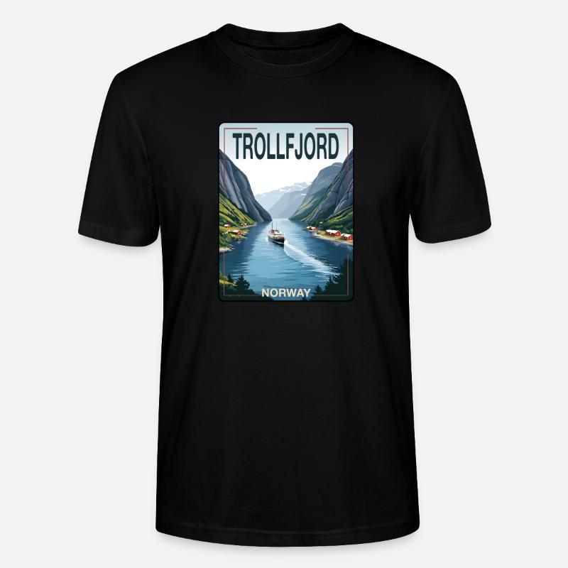 Trollfjord - Stanley/Stella Unisex Bio-T-Shirt CRAFTER - Schwarz