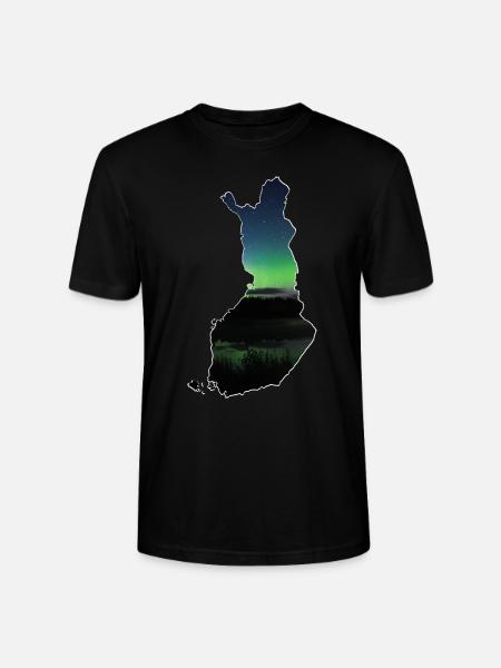 The map of Finland - Stanley/Stella CRAFTER Unisex Organic T-Shirt - black