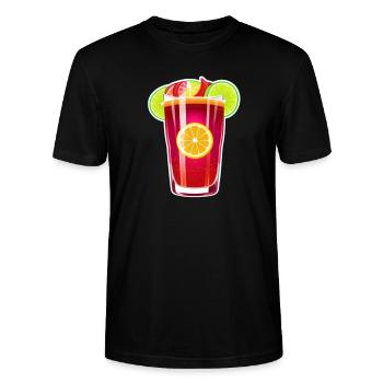 Vitamin shake is good for health - Stanley/Stella CRAFTER Unisex Organic T-Shirt - black - Front - Alina (178cm) & Michal (187cm)