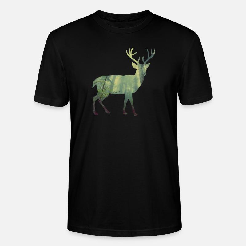Hirsch - Stanley/Stella Unisex Bio-T-Shirt CRAFTER - Schwarz