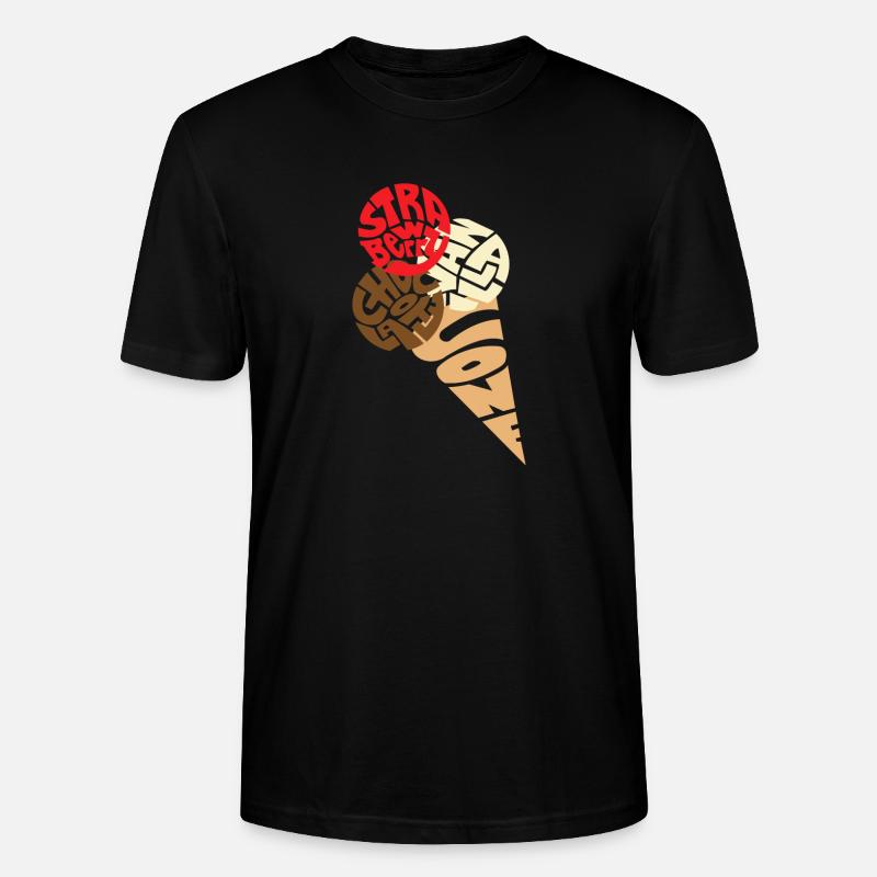 Eiscreme ,Eiskrem, Eis - Stanley/Stella Unisex Bio-T-Shirt CRAFTER - Schwarz