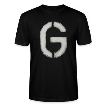 G - Letter (stencil) - Stanley/Stella CRAFTER Unisex Organic T-Shirt - black - Front - Alina (178cm) & Michal (187cm)