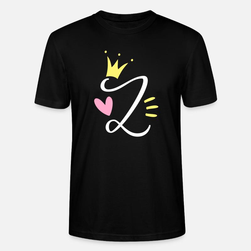 Buchstabe Z Anfangsbuchstabe Krone - Stanley/Stella Unisex Bio-T-Shirt CRAFTER - Schwarz