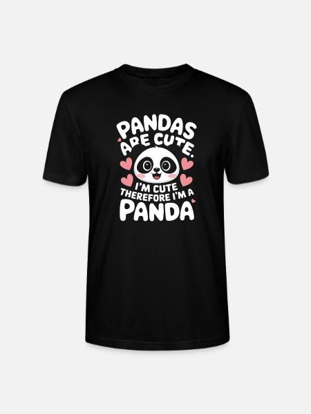 Panda Bear Panda Animal Pandas - Stanley/Stella CRAFTER Unisex Organic T-Shirt - black