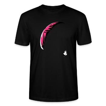 Paraglider - T-shirt bio CRAFTER Stanley Stella Unisexe - noir - Devant - Alina (178cm) & Michal (187cm)
