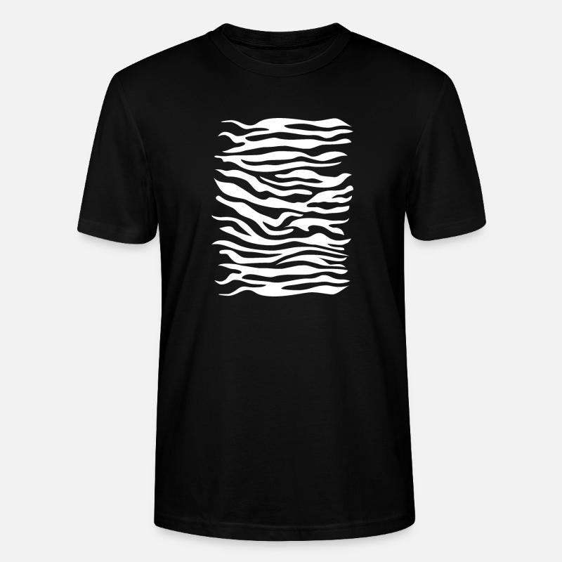 Zebra pattern white - Stanley/Stella CRAFTER Unisex Organic T-Shirt - black