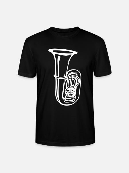 Tuba Sketch - Stanley/Stella CRAFTER Unisex Organic T-Shirt - black
