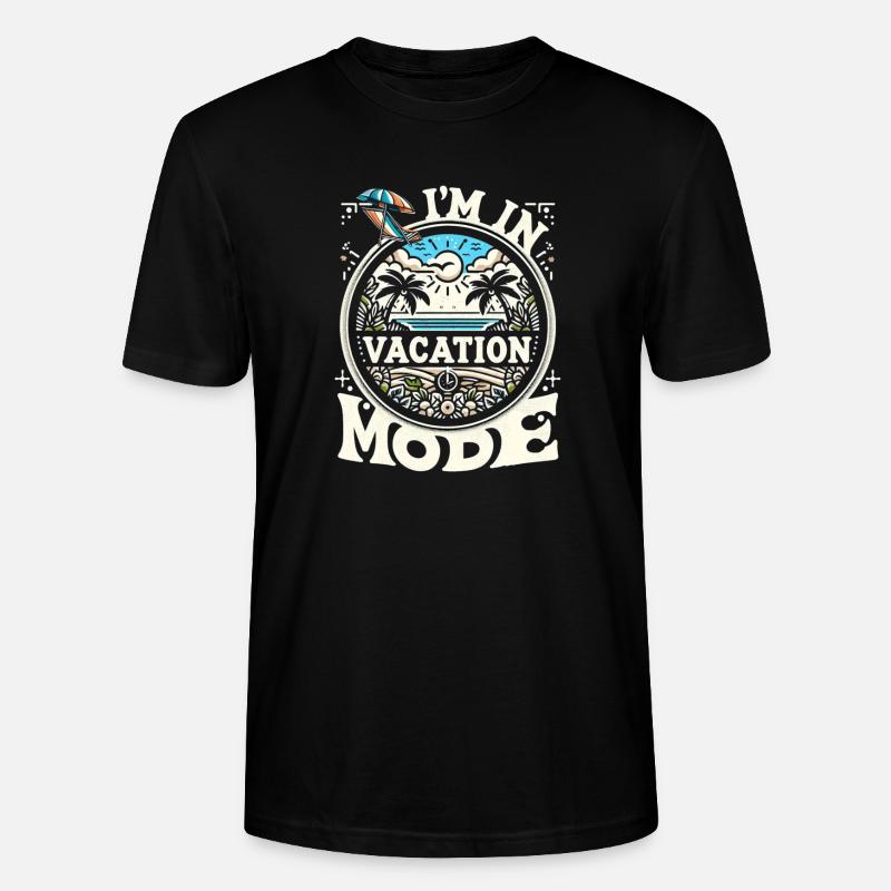 Ich bin im Urlaubsmodus Vacation mode - Stanley/Stella Unisex Bio-T-Shirt CRAFTER - Schwarz