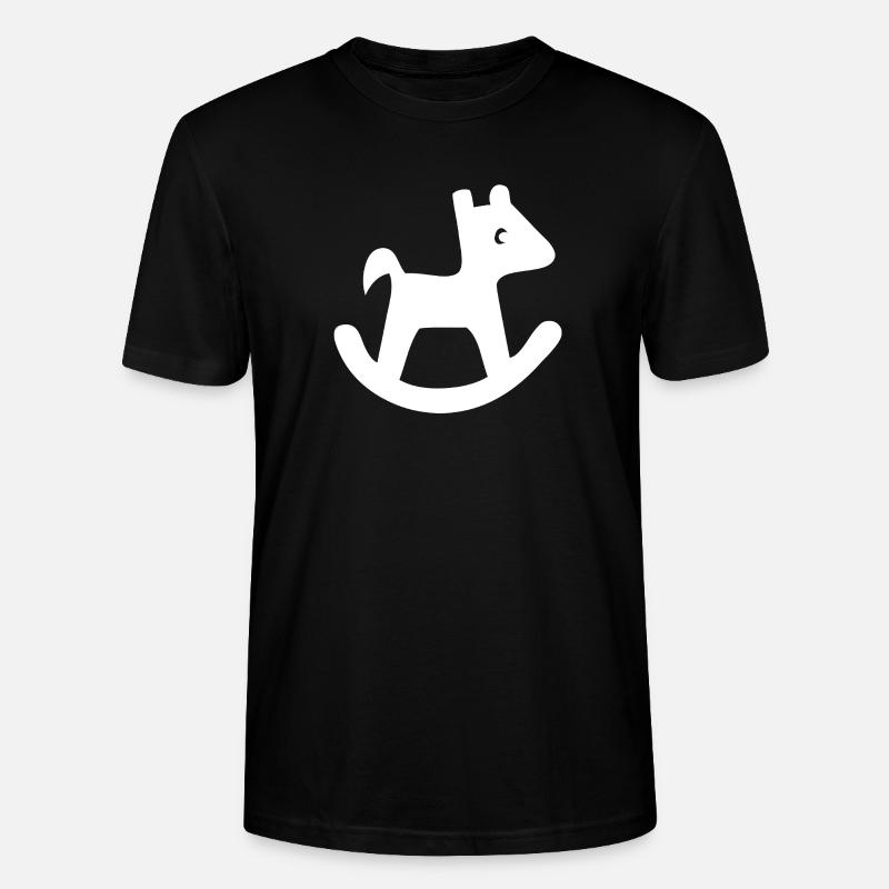 Schaukelpferd-Silhouette - Stanley/Stella Unisex Bio-T-Shirt CRAFTER - Schwarz