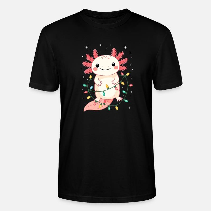 Pull de Noël Axolotl Drôle Mignon - T-shirt bio CRAFTER Stanley Stella Unisexe - noir