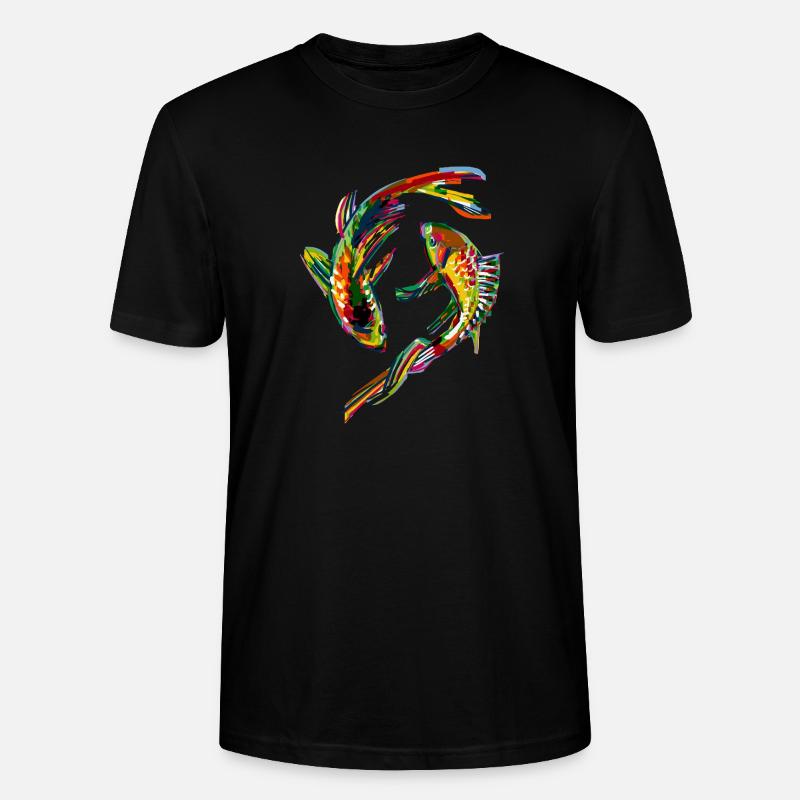 Bunte Karpfen - Stanley/Stella Unisex Bio-T-Shirt CRAFTER - Schwarz