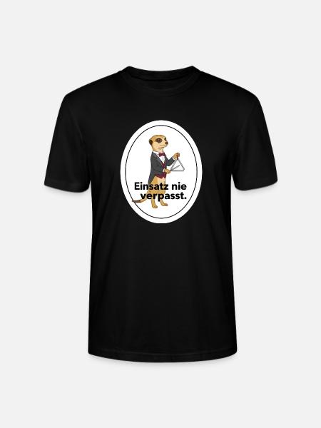 Erdmännchen Triangel Musiker Geschenk - Stanley/Stella Unisex Bio-T-Shirt CRAFTER - Schwarz