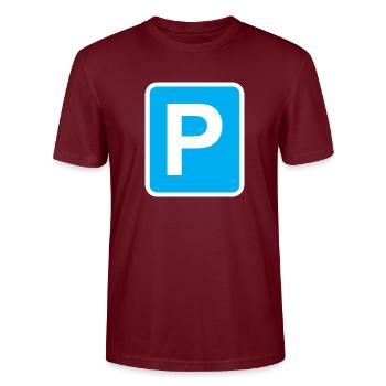 P, Parksymbol, Parken - Stanley/Stella Unisex Bio-T-Shirt CRAFTER - Burgunderrot - Vorne - Alina (178cm) & Michal (187cm)