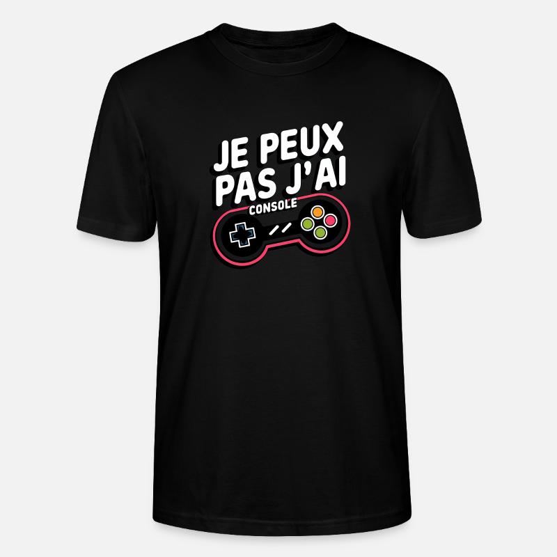 J'Peux Pas J'Ai Console - T-shirt bio CRAFTER Stanley Stella Unisexe - noir