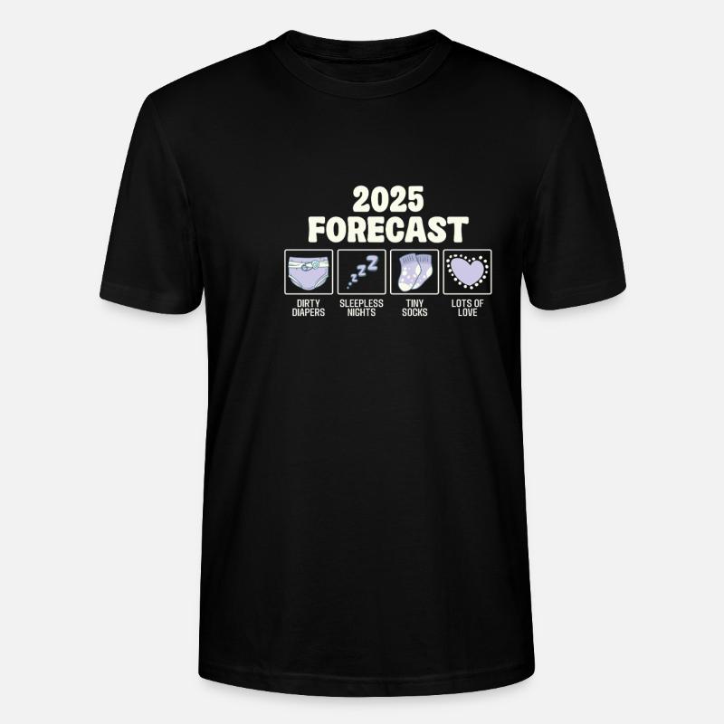 Prévisions 2025 : couches, nuits blanches, - T-shirt bio CRAFTER Stanley Stella Unisexe - noir