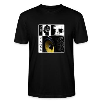 Electronic Music - Geschenk - Stanley/Stella Unisex Bio-T-Shirt CRAFTER - Schwarz - Vorne - Alina (178cm) & Michal (187cm)