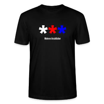 Mehrere A.. - Stanley/Stella Unisex Bio-T-Shirt CRAFTER - Schwarz - Vorne - Alina (178cm) & Michal (187cm)