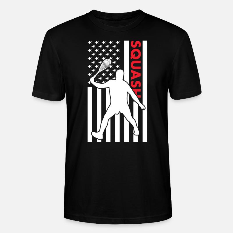 Sport Us Flag Squash - Stanley/Stella Unisex Bio-T-Shirt CRAFTER - Schwarz