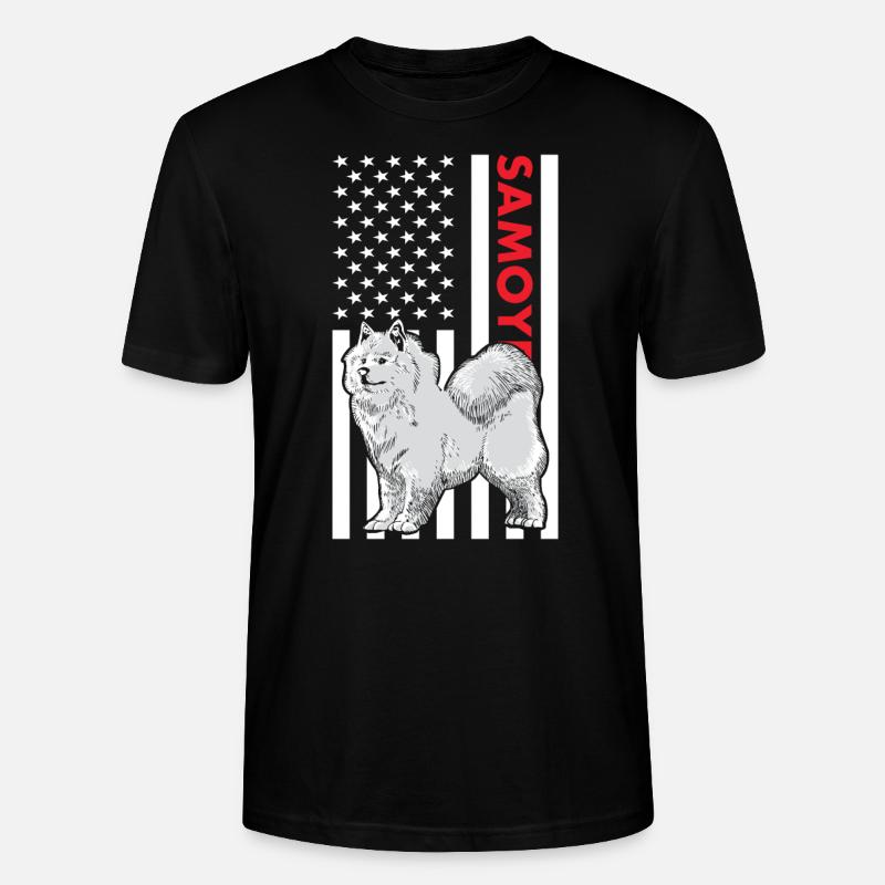 Drapeau Samoyède américain - T-shirt bio CRAFTER Stanley Stella Unisexe - noir