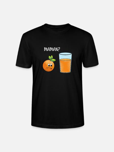 jus d'orange - T-shirt bio CRAFTER Stanley Stella Unisexe - noir