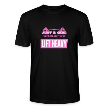 Chemise rose mignonne pour fille de gym - T-shirt bio CRAFTER Stanley Stella Unisexe - noir - Devant - Alina (178cm) & Michal (187cm)