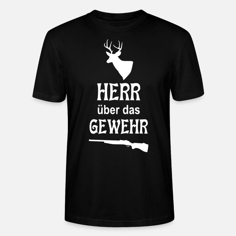 Herr über das Gewehr - Stanley/Stella Unisex Bio-T-Shirt CRAFTER - Schwarz