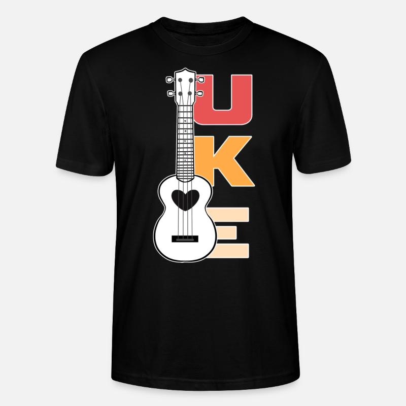 Ukulele - Stanley/Stella Unisex Bio-T-Shirt CRAFTER - Schwarz
