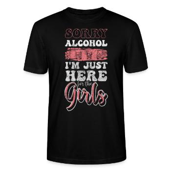 Alkoholfrei Aufhören Entzug - Stanley/Stella Unisex Bio-T-Shirt CRAFTER - Schwarz - Vorne - Alina (178cm) & Michal (187cm)