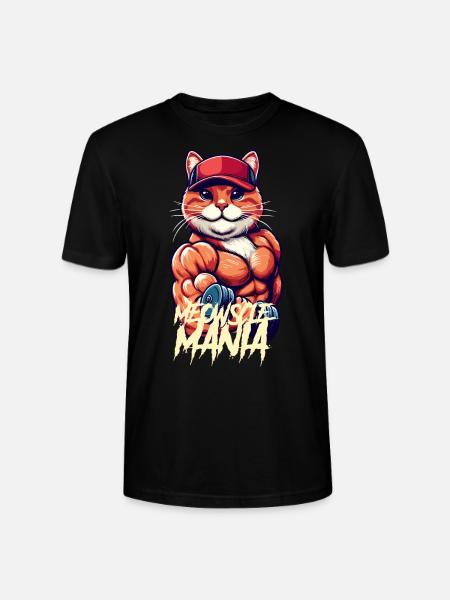Meowscle Mania - Stanley/Stella CRAFTER Unisex Organic T-Shirt - black