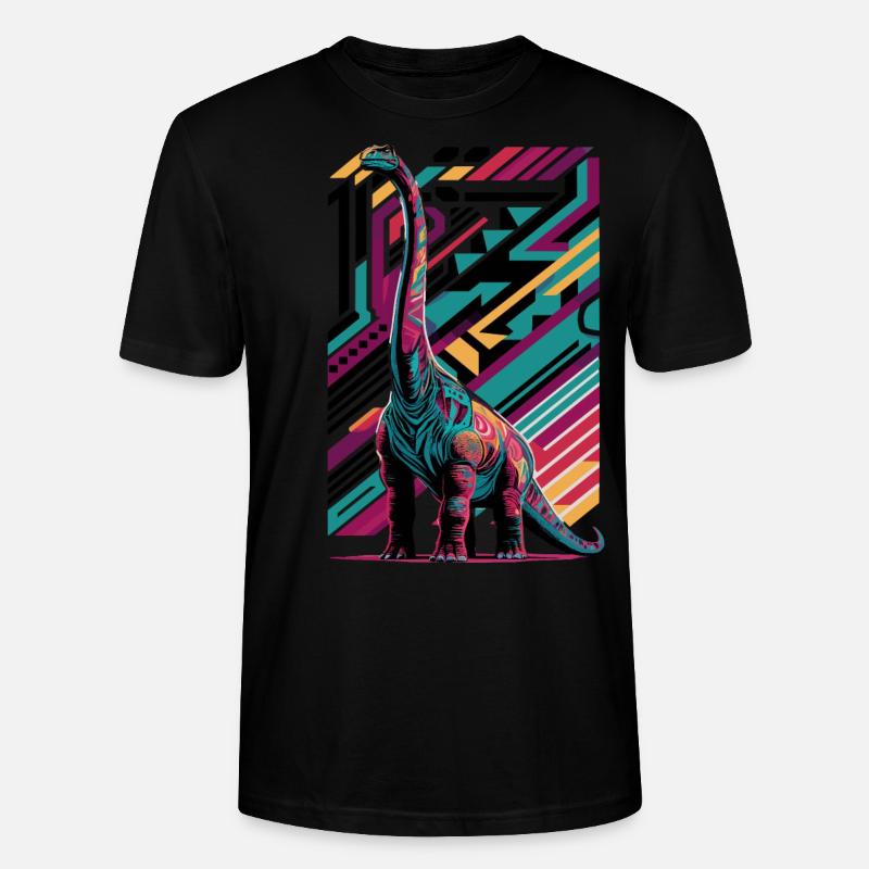 Langhals Brachiosaurus Dinosaurier - Stanley/Stella Unisex Bio-T-Shirt CRAFTER - Schwarz