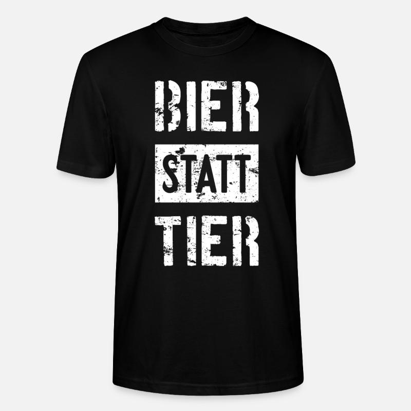 BIER STATT TIER - Stanley/Stella Unisex Bio-T-Shirt CRAFTER - Schwarz