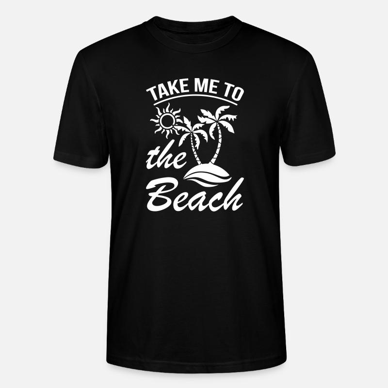 Emmenez-moi à la plage - T-shirt bio CRAFTER Stanley Stella Unisexe - noir