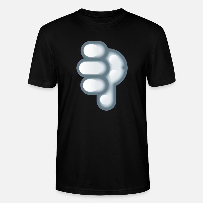 Smiley Hand Signal Down - Stanley/Stella CRAFTER unisex luomu-t-paita - musta