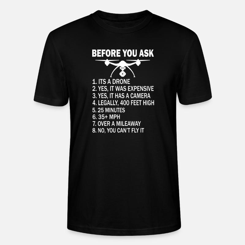 Drone FPV drones - T-shirt bio CRAFTER Stanley Stella Unisexe - noir