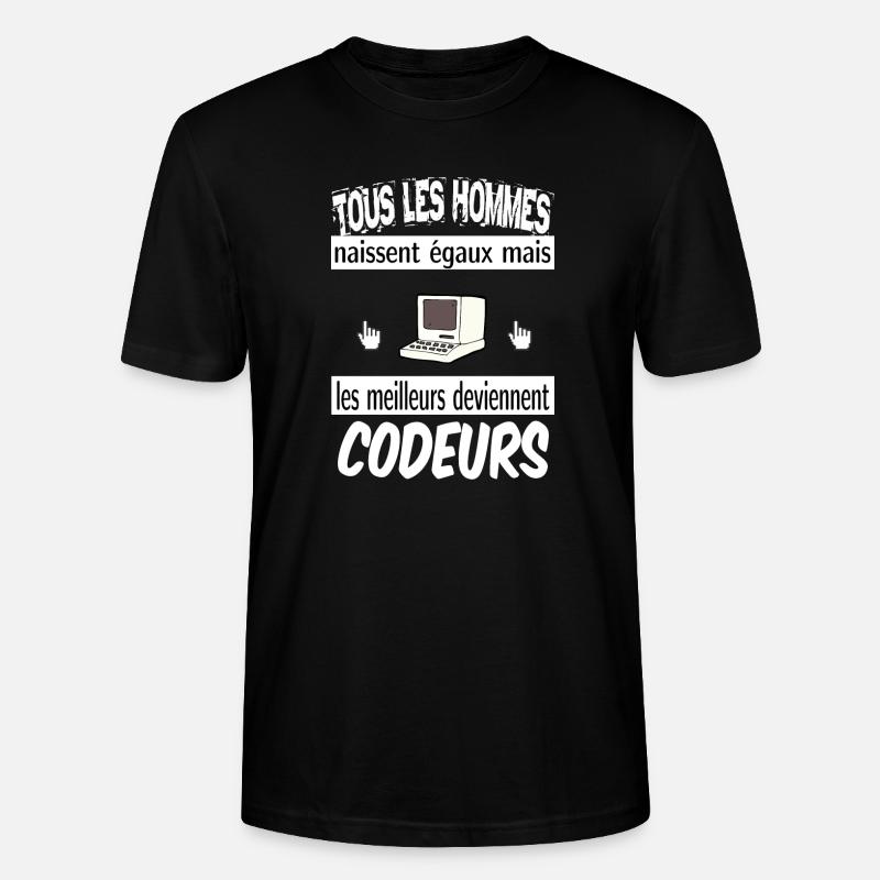 codeurs - T-shirt bio CRAFTER Stanley Stella Unisexe - noir